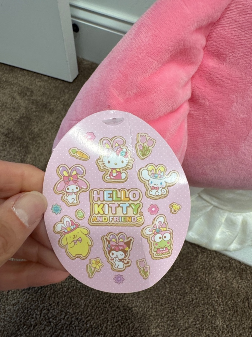 Sanrio My Melody Pink Plush with Yellow & Purple Ears jumbo size 22” NWT - Picture 3 of 5